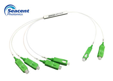 2x4 Mikro Jenis Fiber Optic PLC Splitter Dengan Keseragaman Saluran Yang Sangat Baik