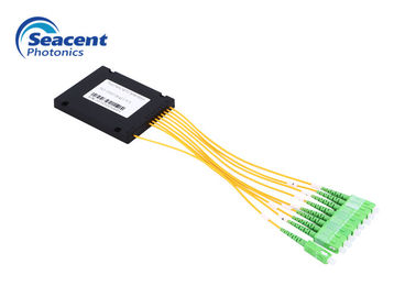2.00mm 1x8 Fiber PLC Splitter Abs Plastic Splitter Untuk Jaringan Optik Pasif
