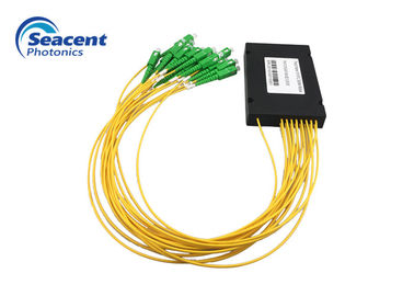 Kehilangan Penyisipan Rendah 2.00mm Kaset PLC Splitter 1X16 Untuk FTTX PON