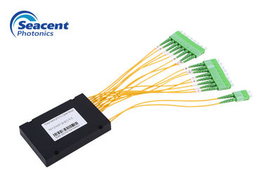 2.00mm 2X16 Kaset PLC Splitter Kotak ABS Dengan Konektor SC APC