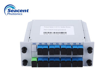 Desain Kompak 0.9mm 0.5m 1x16 Plc Splitter Plug Di FTTH Fiber Splitter