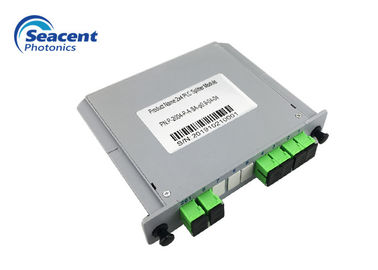 Desain ringkas 7.8dB Cassette PLC Splitter 2x4 Untuk Jaringan Optik Pasif
