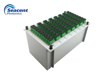 Jenis Penyisipan Serat Plc Splitter 2x64 0.9mm Dengan Polarisasi Yang Stabil