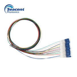 12 Warna Beam Fiber Pigtail, Lc Upc Pigtail, Return Return Tinggi, ROHS Disetujui