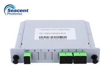 Masukkan Jenis 1x4 Kaset PLC Splitter Passive Optical Network Stabilitas Tinggi