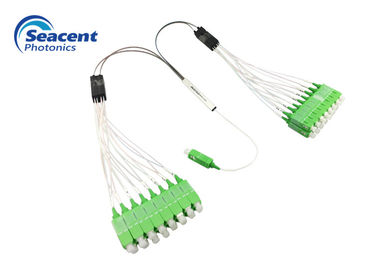 Stabilitas Tinggi 2x8 Micro Fiber Optic PLC Splitter Dengan Desain Kompak