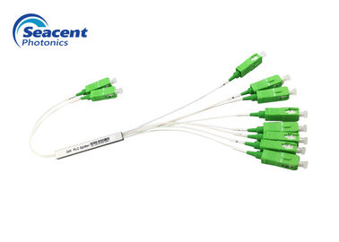 2x8 Micro Type PLC Splitter Kehilangan Penyisipan Rendah Dengan Konektor SC / APC