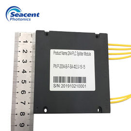 2X4 ABS Kaset Jenis PLC Splitter Modul / FTTH Fiber Plc Splitter