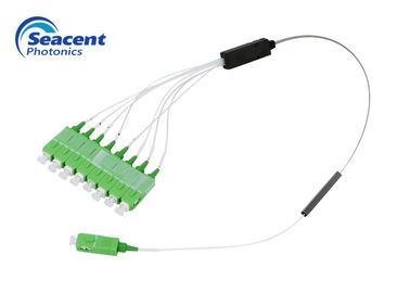 Perlindungan Lingkungan Konektor Keramik 1x8 Serat Optik PLC Splitter